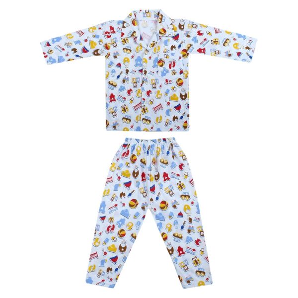 Boy's & Girl's Cotton Printed Night Suit Set Pack of 1