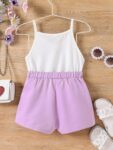 Three Piece Dress for Girls Jacket Top and Shorts Cotton Open Front Suits Set