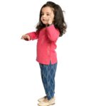 Baby Girl Dresses Cotton Clothes Top Pant Set 1 To 4 Years Pink Blue Kids Full Sleeve Festival Ethnic Wear Children Birthday Party Outfit