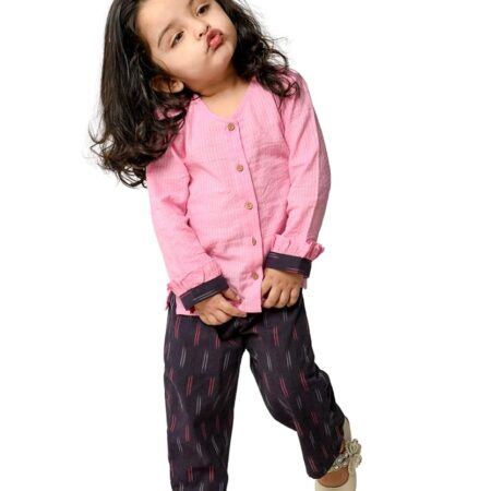 Baby Girls Dresses Cotton Clothes Top Pant Set 1 To 4 Years Pink Purple Kids Full Sleeve Summer Wear Children Birthday Party Style Outfit