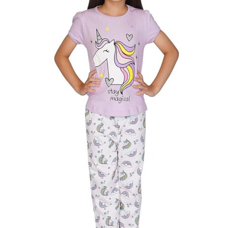 Baby Girl's Cotton Printed Pyjama Set Pack of 1