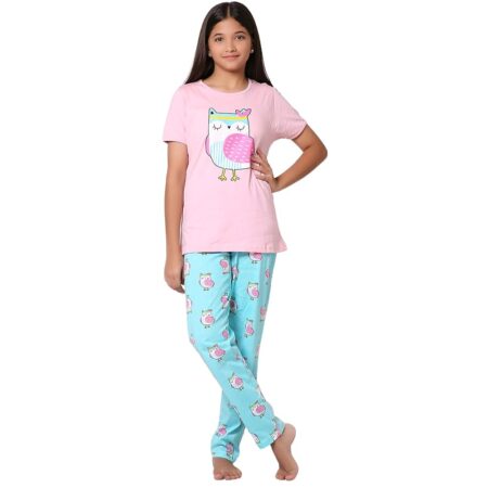 Baby Girl's Cotton Printed Pyjama Set Pack of 1