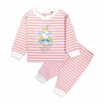 Unisex child fleece Track Suit-Pink Unicorn