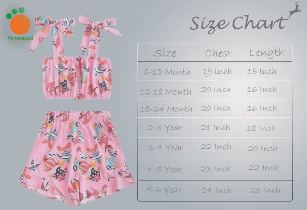 BabyGirl's Crop Cami Top & Ditsy Pink Fish Designer Layered Skirt Set for Baby Girls. (6 Month to 5 Year)