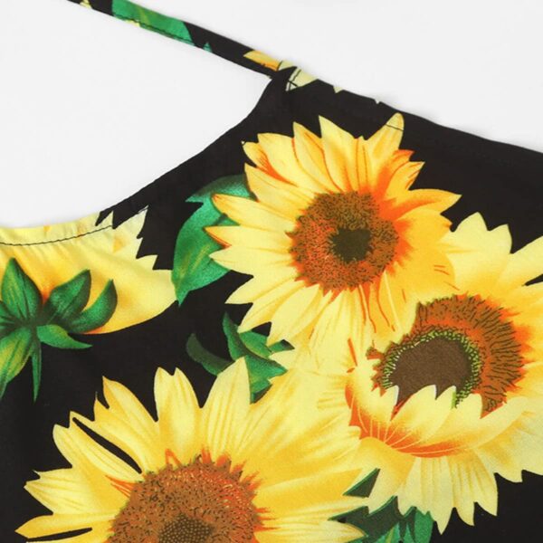 BabyGirl's Unique Yellow Floral Design Crop Top Sleeveless and Shorts for Kids.. (6 Month to 6 Year)