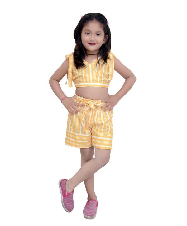 Yellow and black (Combo Pack of 2) Cotton Awesome Design Frock Kids