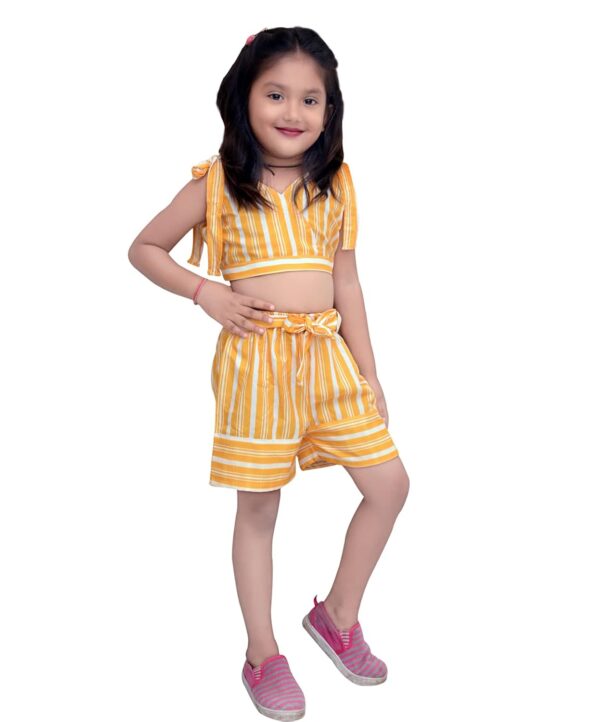 Yellow and black (Combo Pack of 2) Cotton Awesome Design Frock Kids