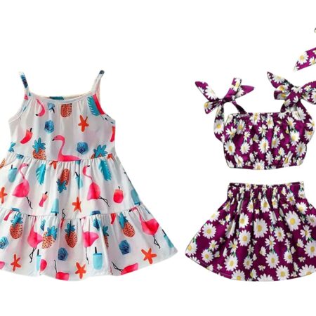 Verone Babygirl (Combo Pack of 2) Cotton Awesome Design Frock Kids (1 to 5 Year)