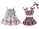 Pink floral skirt (Combo Pack of 2) Cotton Awesome Design Frock Kids
