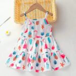 Pink floral skirt (Combo Pack of 2) Cotton Awesome Design Frock Kids