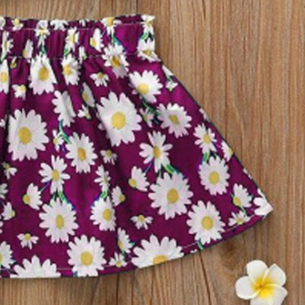 Pink floral skirt (Combo Pack of 2) Cotton Awesome Design Frock Kids