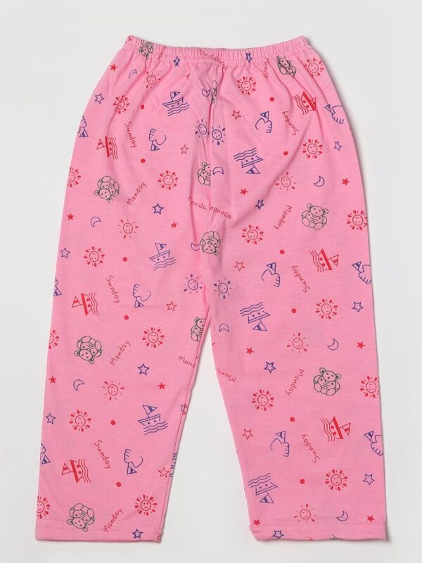 Cotton Nightsuit Cute Cartoon Printed Sleepwear | Full Sleeves T-Shirt with Trouser for Boys Girls | Bottom Pyjama Set for Kids | Night Dress Sleepsuit
