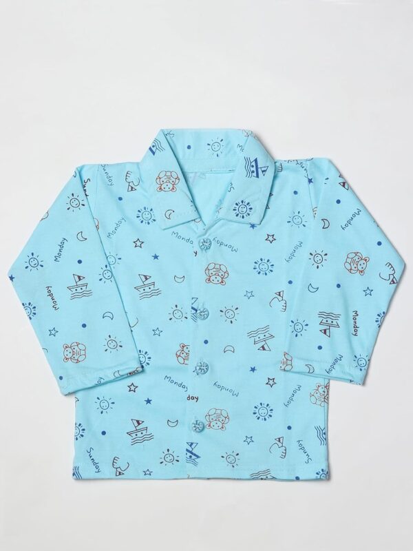 Cotton Nightsuit Cute Cartoon Printed Sleepwear | Full Sleeves T-Shirt with Trouser for Boys Girls | Bottom Pyjama Set for Kids | Night Dress Sleepsuit